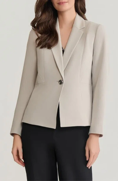 Kasper Princess Seam Crepe Blazer In Gray