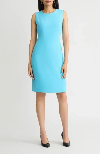 Kasper Princess Seam Sheath Dress In Blue