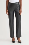 Kasper Pull On Faux Leather Pants In Black