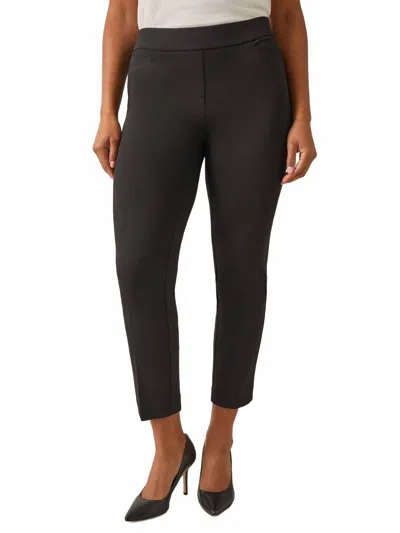 Kasper Pull-on Straight Leg Pants In Black