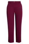 Kasper Pull-on Trouser Pants In Burgundy