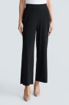 Kasper Pull-on Ankle Wide Leg Pants In Black