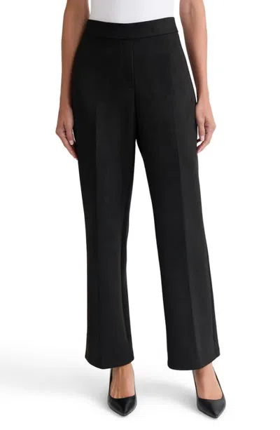 Kasper Pull-on Faux Fly Trouser Pants In Black