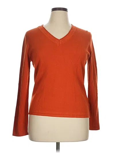 Pre-owned Kasper Pullover Sweater In Orange