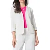 Kasper Rolled Cuff Piqué Blazer In Lily White