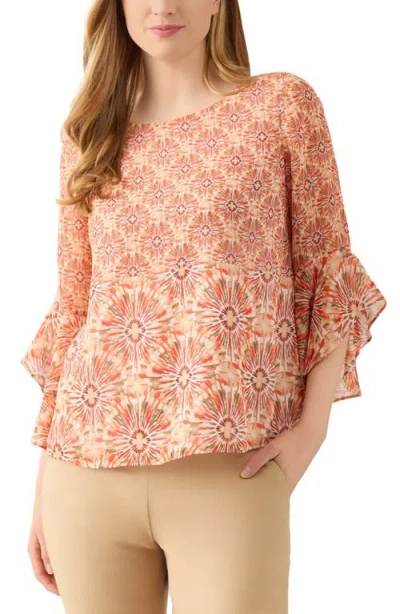 Kasper Ruffle Sleeve Chiffon Top
