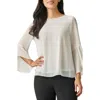 Kasper Plus Size Ruffle-sleeve Blouse In Vanilla Ice