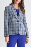 Kasper Shawl Collar Blazer In Blue