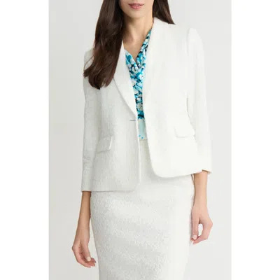 Kasper Shawl Collar Blazer In White