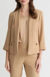 Kasper Shawl Collar Jacket In Neutral