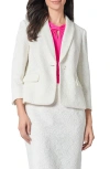 Kasper Shawl Collar Lace Blazer In Lily White