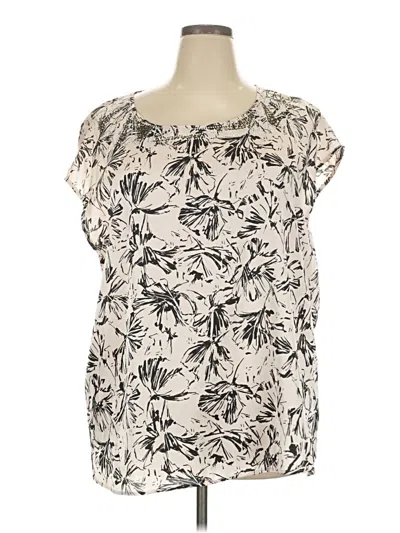Kasper Short Sleeve Blouse In Ivory