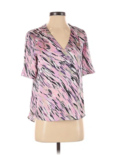 Pre-owned Kasper Short Sleeve Blouse In Pink