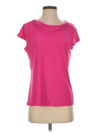 Pre-owned Kasper Short Sleeve Top Pink Cowl Neck Tops