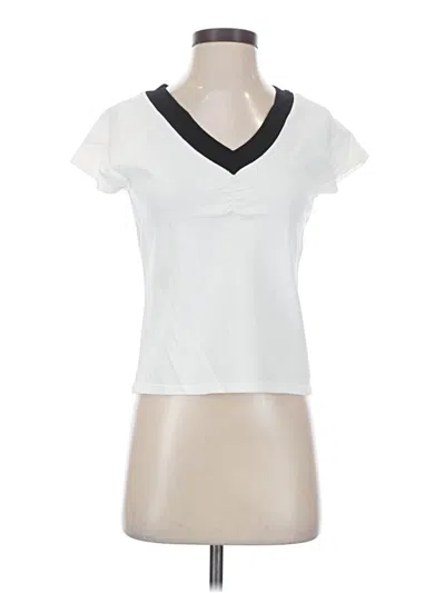 Pre-owned Kasper Short Sleeve T-shirt In White