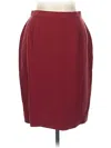 Kasper Silk Skirt In Burgundy