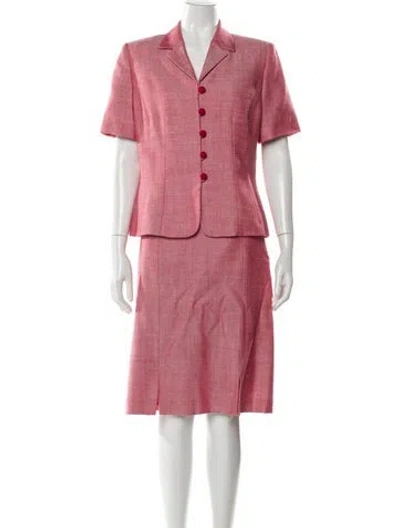 Pre-owned Kasper Skirt Suit In Pink