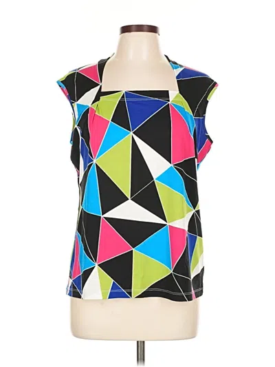 Pre-owned Kasper Sleeveless Blouse In Black