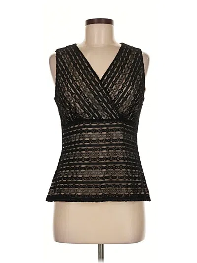 Pre-owned Kasper Sleeveless Blouse In Black