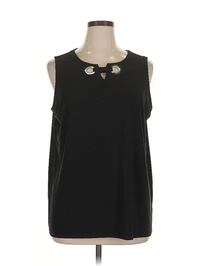 Pre-owned Kasper Sleeveless Blouse In Black