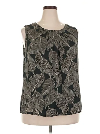 Pre-owned Kasper Sleeveless Blouse In Black
