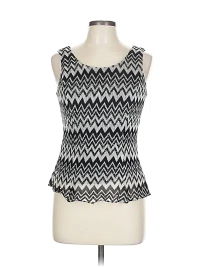 Pre-owned Kasper Sleeveless Blouse In Black