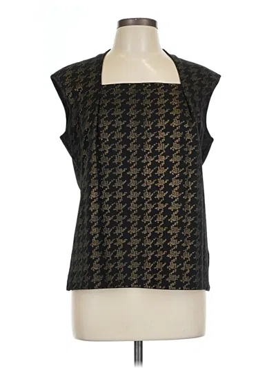Pre-owned Kasper Sleeveless Blouse In Black