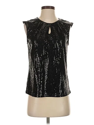 Pre-owned Kasper Sleeveless Blouse In Black