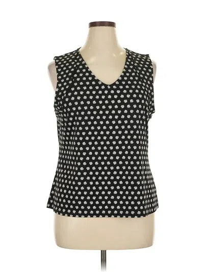 Pre-owned Kasper Sleeveless Blouse In Black