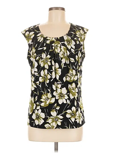 Pre-owned Kasper Sleeveless Blouse In Black