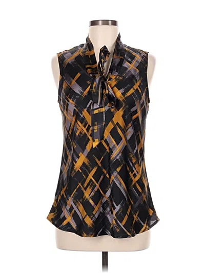 Pre-owned Kasper Sleeveless Blouse In Black