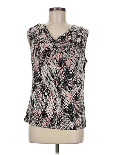 Pre-owned Kasper Sleeveless Blouse In Black