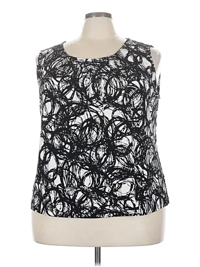Pre-owned Kasper Sleeveless Blouse In Black