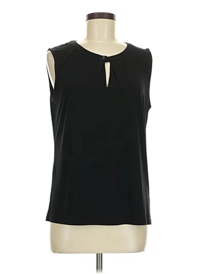 Pre-owned Kasper Sleeveless Blouse In Black