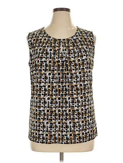 Pre-owned Kasper Sleeveless Blouse In Black