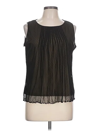 Pre-owned Kasper Sleeveless Blouse In Black