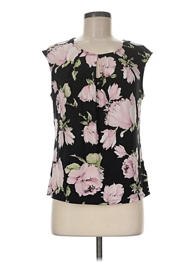 Pre-owned Kasper Sleeveless Blouse In Black