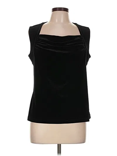 Pre-owned Kasper Sleeveless Blouse In Black