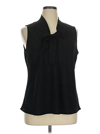 Pre-owned Kasper Sleeveless Blouse In Black