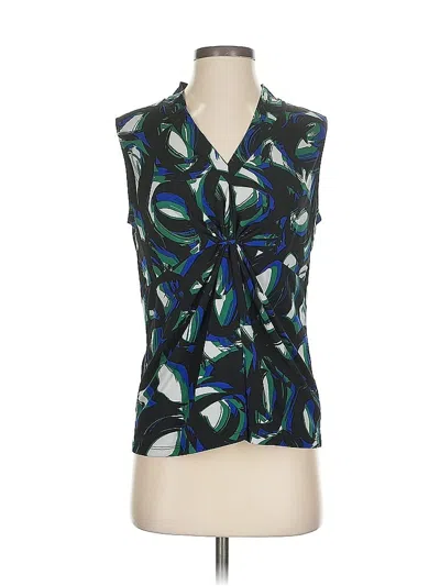 Pre-owned Kasper Sleeveless Blouse In Blue