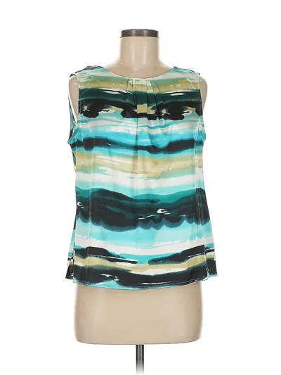 Pre-owned Kasper Sleeveless Blouse In Blue