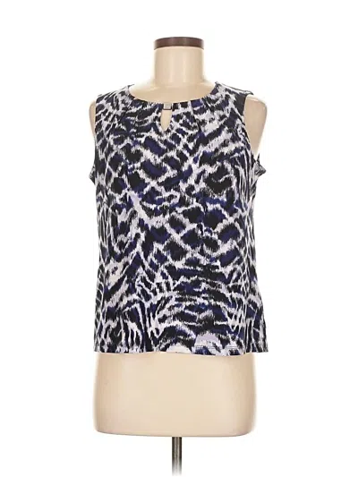 Pre-owned Kasper Sleeveless Blouse In Blue