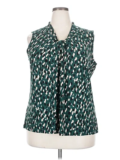 Pre-owned Kasper Sleeveless Blouse In Blue