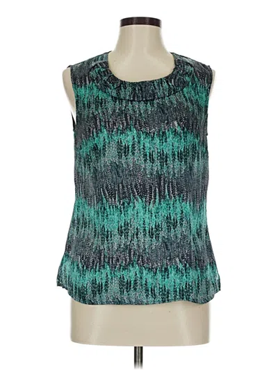 Pre-owned Kasper Sleeveless Blouse In Blue