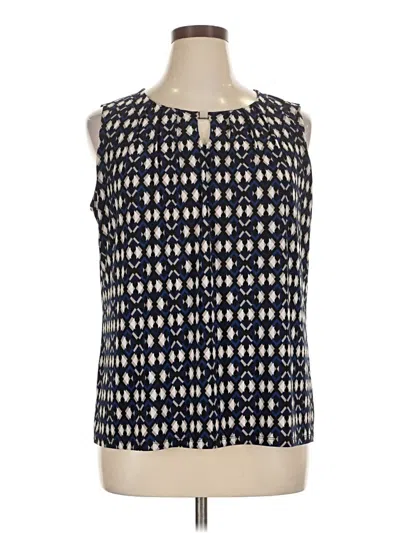 Pre-owned Kasper Sleeveless Blouse In Blue