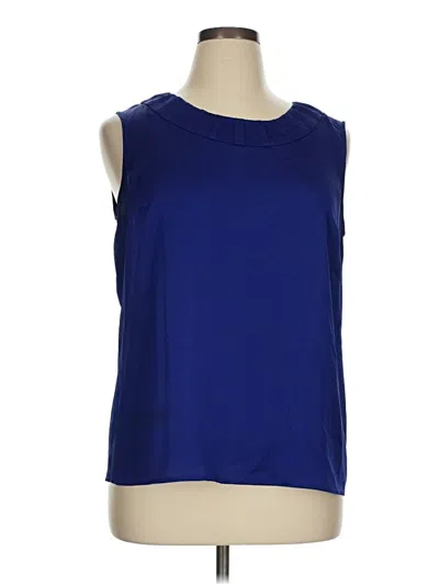 Pre-owned Kasper Sleeveless Blouse In Blue