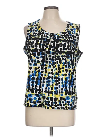 Pre-owned Kasper Sleeveless Blouse In Blue