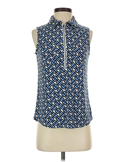 Pre-owned Kasper Sleeveless Blouse In Blue