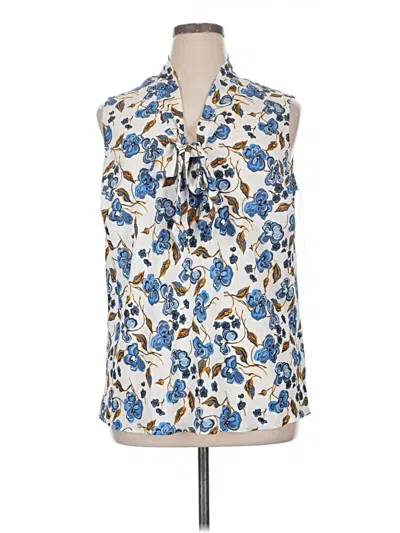 Pre-owned Kasper Sleeveless Blouse In Blue