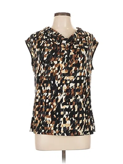 Pre-owned Kasper Sleeveless Blouse In Brown